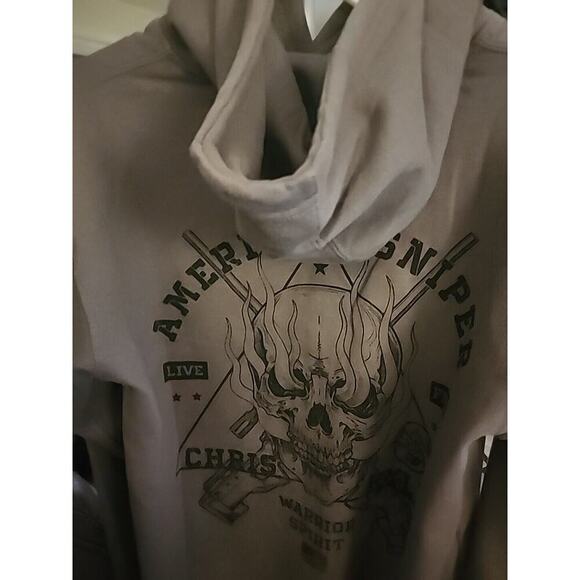 Howitzer Style Men's Hoodie CHRIS KYLE WAR Skull Freedom Grunt MFG Small NWT CR3 - Picture 3 of 7